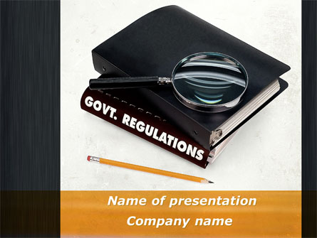 Govt. Regulations Presentation Template, Master Slide