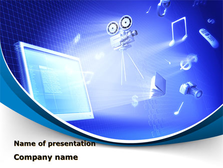 Multimedia Computer Presentation Template, Master Slide