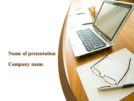Office Workplace Presentation Template, Master Slide