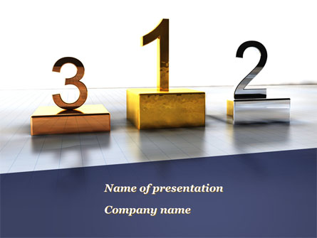 Pedestal Of Champions Presentation Template, Master Slide
