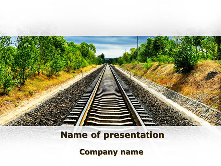 Railway To The Beautiful Land Presentation Template, Master Slide