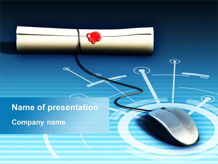 Confidential Communication Via Internet Presentation Template, Master Slide