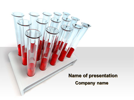 Blood Test Samples Presentation Template, Master Slide