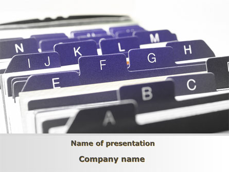 Alphabetical Registry Presentation Template, Master Slide