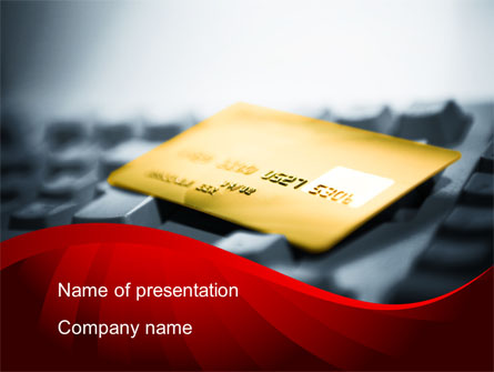 Credit Card On the Keyboard Presentation Template, Master Slide