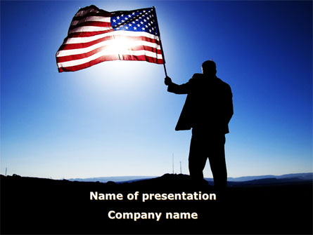 Flag of the USA Presentation Template, Master Slide