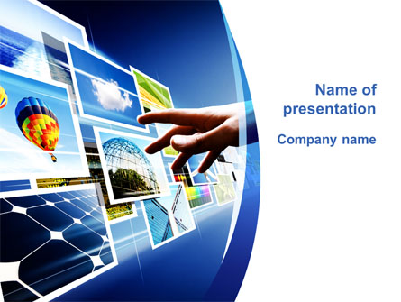 Photo On Interactive Monitor Presentation Template, Master Slide