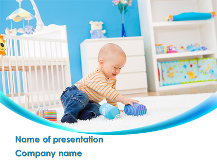 Baby Playing Home Presentation Template, Master Slide