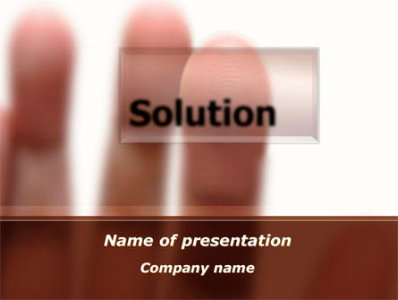 Solution Button Presentation Template, Master Slide