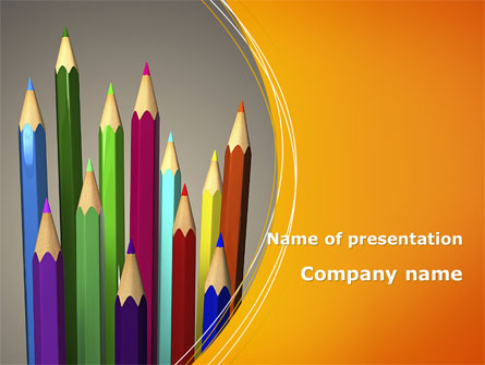 Colored Pencils Presentation Template, Master Slide