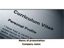 Ordinary Curriculum Vitae slide 1