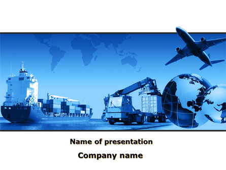 Delivery Service On The Sea, Earth And Air Presentation Template, Master Slide