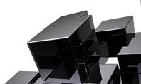 Black Polished Stone Cubes Presentation Template