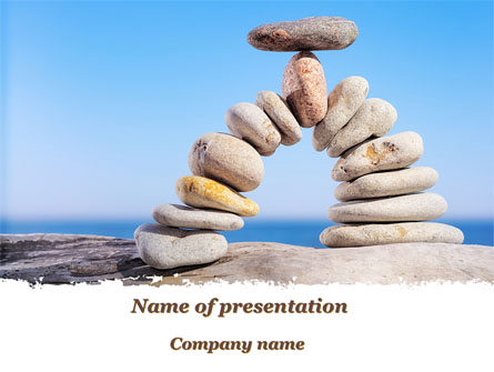 Stone Arch On The Beach Presentation Template, Master Slide