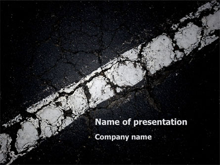 Road Marking In Black and White Presentation Template, Master Slide