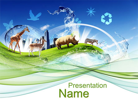 Ecological Balance Between Various Types Of Life Presentation Template, Master Slide