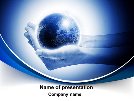 Globe In Hands Presentation Template, Master Slide