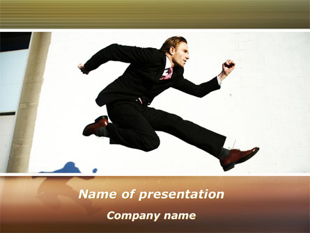 Run, Businessman, Run Presentation Template, Master Slide