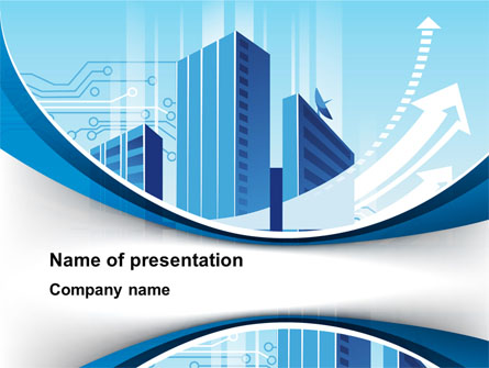 Blue Cities Of The Future Presentation Template, Master Slide