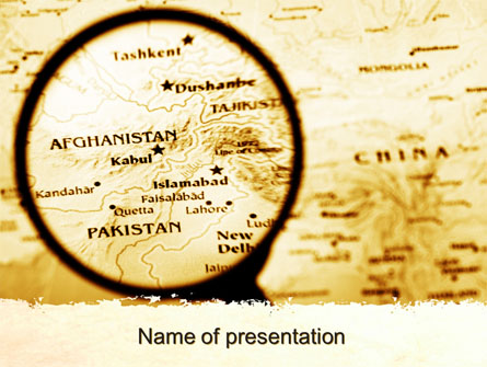 Map Of Afghanistan Presentation Template, Master Slide