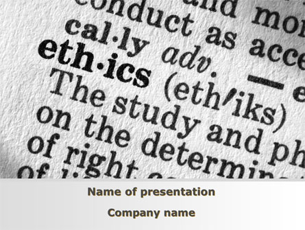 Ethics Presentation Template, Master Slide