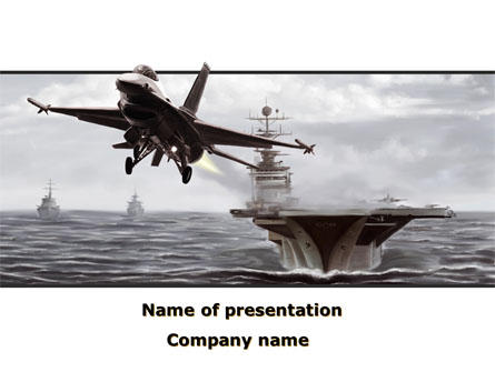 General Dynamics F-16 Fighting Falcon Starting With The Carrier Presentation Template, Master Slide