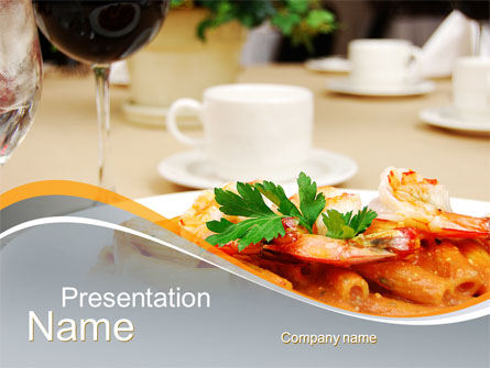 Pasta With Shrimps Presentation Template, Master Slide