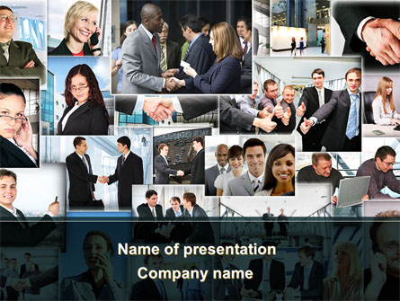 Business Theme Collage Presentation Template, Master Slide