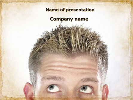 Man Looks Up Presentation Template, Master Slide