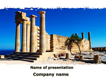 Ruins Of Ancient Greek Temple Presentation Template, Master Slide