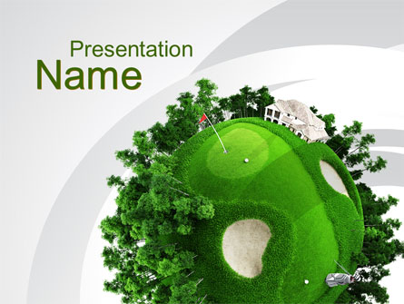 Planet Golf Presentation Template, Master Slide