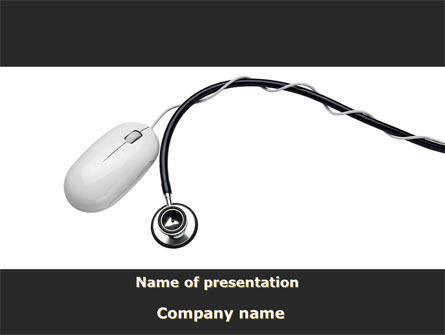 Phonendoscope and Computer Mouse Presentation Template, Master Slide