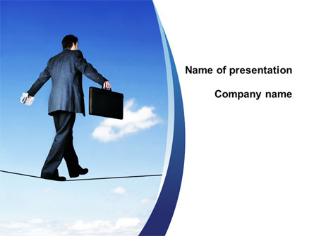 Risky Business On A Thin Rope Presentation Template, Master Slide