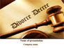 Divorce Decree With Gavel slide 1