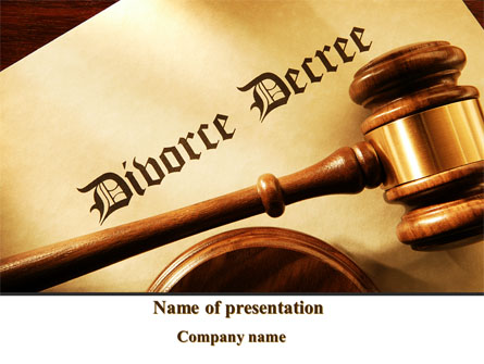 Divorce Decree With Gavel Presentation Template, Master Slide
