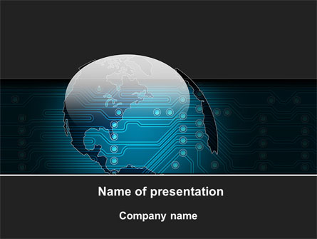 Electronic Earth Presentation Template, Master Slide