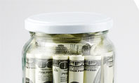 Glass Jar Full Of Dollars Presentation Template