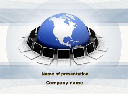 Earth Surrounded By Computers Presentation Template, Master Slide
