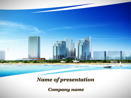 Modern Resort On A Seashore Presentation Template, Master Slide