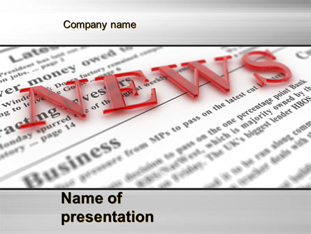 Business News Presentation Template, Master Slide