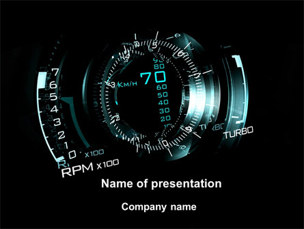 Digital Futuristic Speedometer Presentation Template, Master Slide