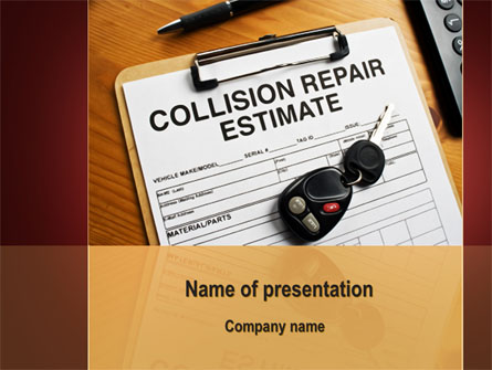 Collision Repair Estimate Presentation Template, Master Slide