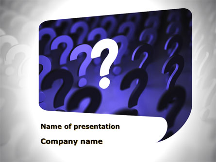 Question Mark Speaking Bulb Presentation Template, Master Slide