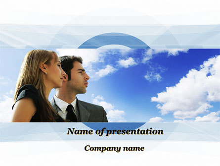 Young Couple Looking To The Future Presentation Template, Master Slide