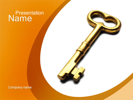 Golden Key Presentation Template, Master Slide