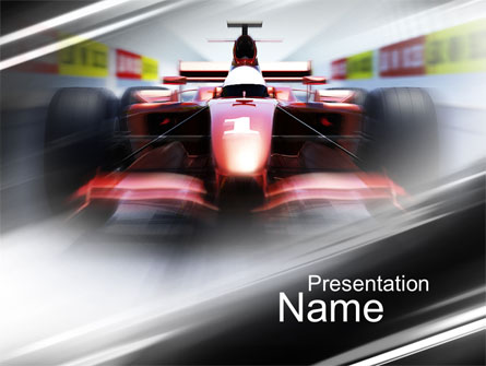 Formula One Bolide Racing Presentation Template, Master Slide