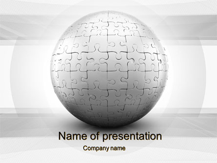 Puzzle In Sphere Presentation Template, Master Slide