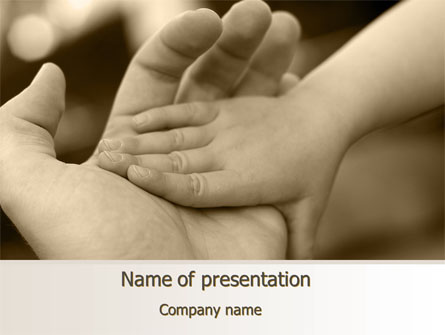 Baby's Hand Presentation Template, Master Slide