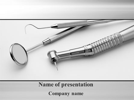 Dental Tools Presentation Template, Master Slide