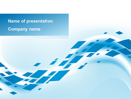 Squares in Wave Presentation Template, Master Slide